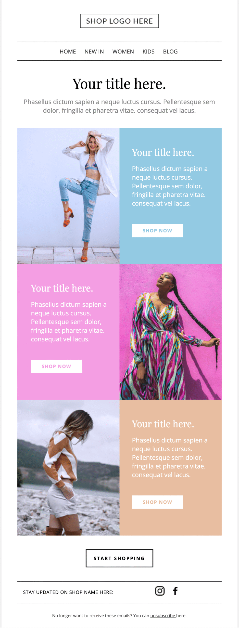 Fashion Boutique Email Newsletter Template