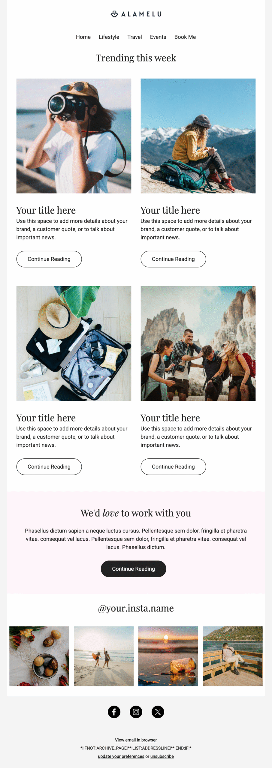 Influencer Marketing Email Template