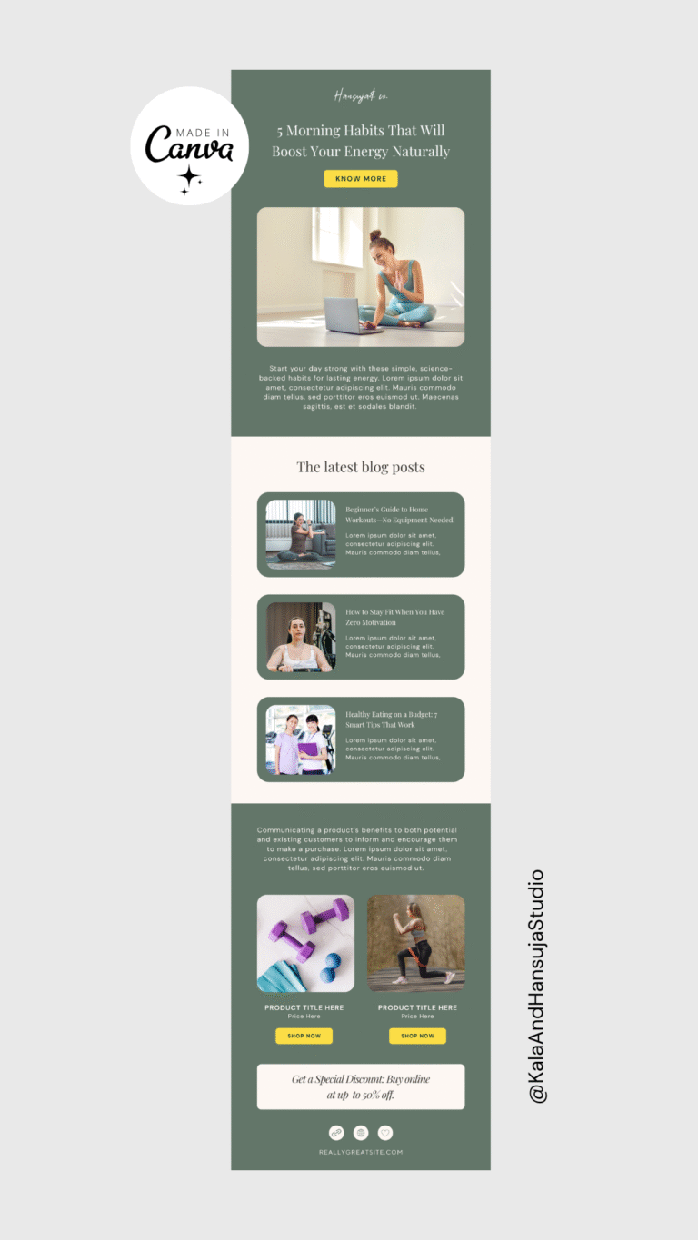 Professional Newsletter Templates for Fitness Coaches